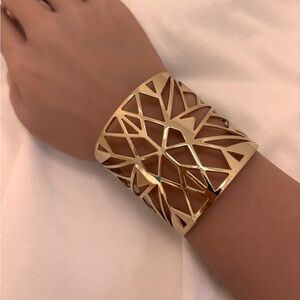 Gold Geometric Cuff Bracelet